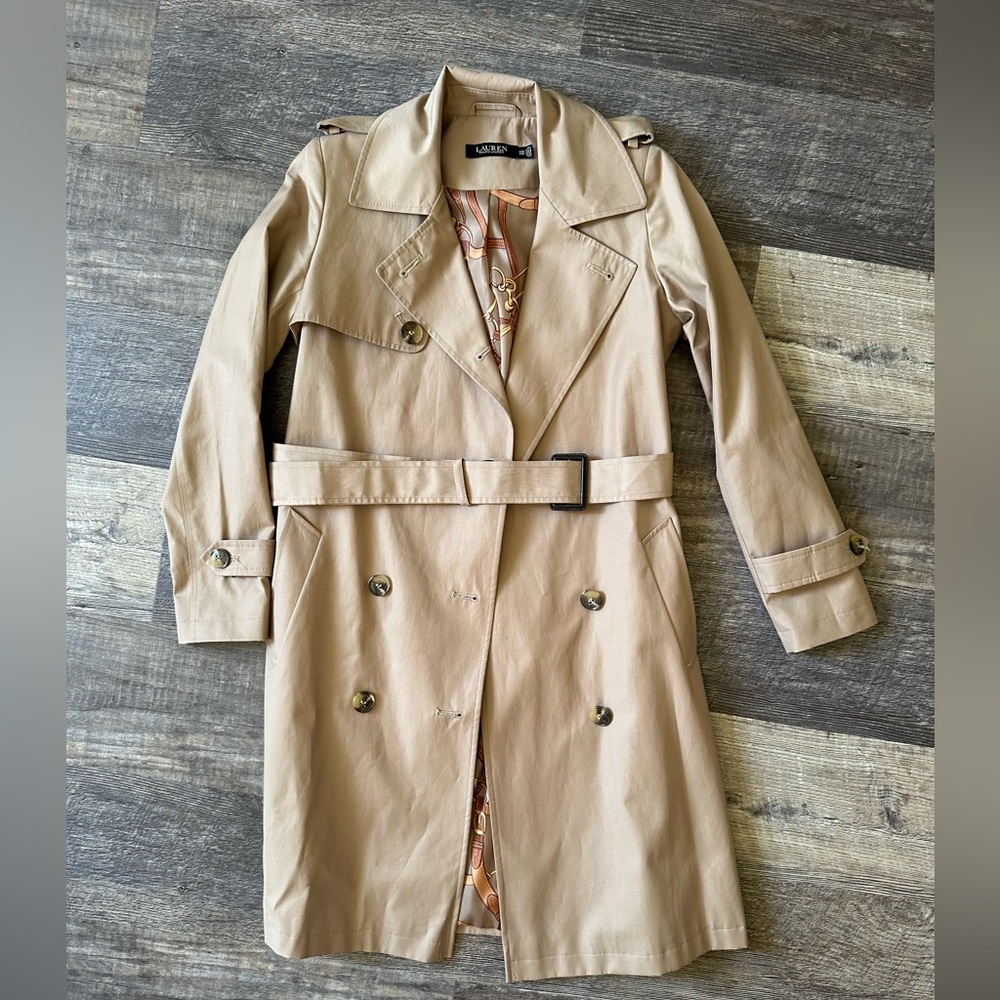 Ralph Lauren Belted water resistant Trench Coat - Picture 8 of 16